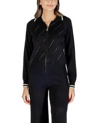 Liu Jo - Black And White Viscose Cardigan - Lyst