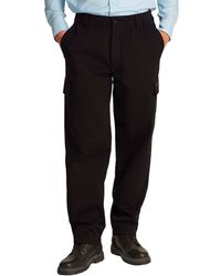 Calvin Klein - Black Cotton Cargo Pants - Lyst