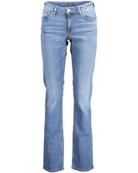 GANT - Blue Cotton Jeans & Pant - Lyst