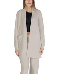 CLERÉ - Beige Viscose Cardigan - Lyst
