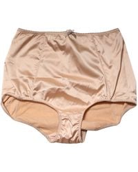 Dolce & Gabbana - Beige Silk Blend High Waist Girdle Panty Underwear - Lyst