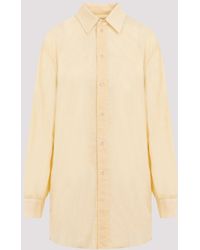 Lemaire - Pale Orange Light Straight Collar Cotton Shirt - Lyst