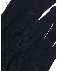Dolce & Gabbana - Men Dark Blue Cashmere Knitted Winter Gloves - Lyst
