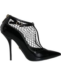Dolce & Gabbana - Mesh Patent Leather Heels Pumps Shoes - Lyst