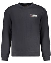 Napapijri - Black Cotton Mens Sweatshirt - Lyst