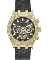Guess - Continental Black Gold Watch Gw0418g2 - Lyst
