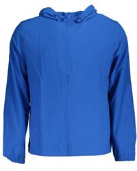 Calvin Klein - Sleek Hooded Sports Jacket In Vibrant Blue - Lyst