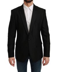 Dolce & Gabbana - Dolce Gabbana Black Slim Fit Coat Jacket Martini Blazer - Lyst