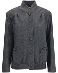 Blazé Milano - Gray Wool Oves Aries Shell Jacket - Lyst