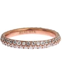 Nialaya - Pink Gold 925 Silver Clear Cz Ring - Lyst