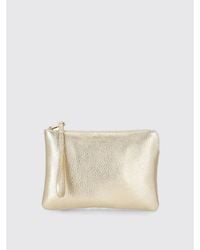 Coccinelle - Gold Leather Clutch Bag - Lyst