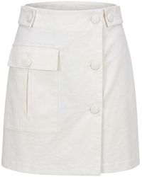 Trussardi - White Viscose Skirt - Lyst
