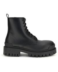 Balenciaga - Strike Lace-Up Boots - Lyst