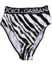 Dolce & Gabbana - Stripes High Waist Panty Underwear And El+Pl Clothing - Lyst