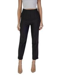 ONLY - Black Recycled Polyester Casual Pants - Lyst
