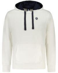 North Sails - White Cotton Men's Hooded Sweatshirt - Lyst