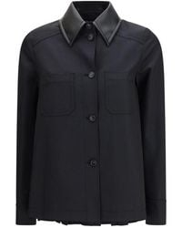 Max Mara - Black Polyester Pattern Shirt - Lyst