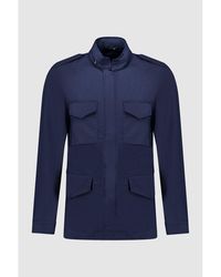 AUTORE - Navy Blue Cotton Full - Lyst