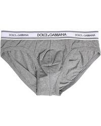 Dolce & Gabbana - Logo Waistband Midi Brief Underwear Cotton Elastane Clothing - Lyst