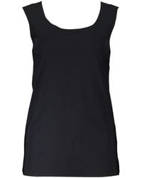 Patrizia Pepe - Black Elastane Tank Top - Lyst