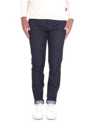 Jacob Cohen - Sleek Slim Fit Designer Jeans With Leather Detail - Lyst