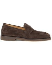 Brunello Cucinelli - Brown Calf Leather Bos Taurus Slip - Lyst