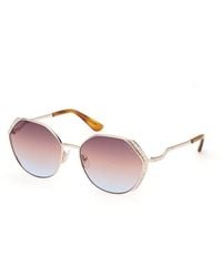 Guess - Gold Metal Sunglasses - Lyst