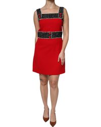 Dolce & Gabbana - Red Wool Sleeveless A - Lyst