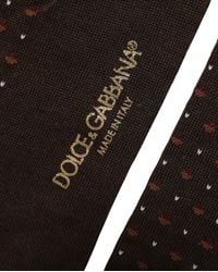 Dolce & Gabbana - Burgundy Polka Dot Over The Calf Accessory Socks - Lyst