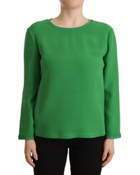 Armani - Silk Long Sleeves Round Neck Sweater - Lyst