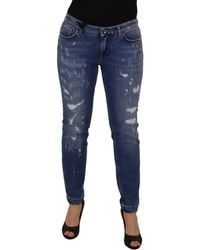 Dolce & Gabbana - Chic Low Waist Skinny Denim Jeans - Lyst