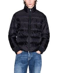 ARMANI EXCHANGE - Black Polyamide Coat - Lyst