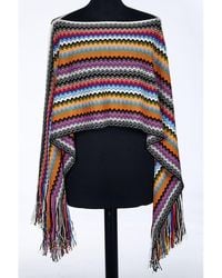 Missoni - Multicolor Wool Poncho - Lyst