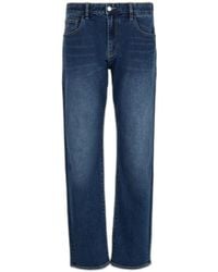 ARMANI EXCHANGE - Blue Cotton Skinny Jeans - Lyst