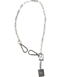 Dolce & Gabbana - Tone Metal Chain Dg Logo Pendant Necklace - Lyst