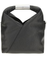 MM6 by Maison Margiela - Black Calf Leather Bos Taurus Handbag - Lyst