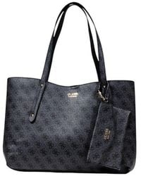 Guess - Gray Polyethylene Handbag - Lyst
