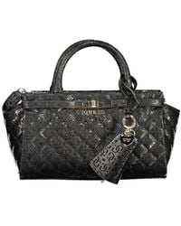 Guess - Black Polyurethane Handbag - Lyst