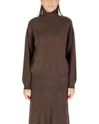 Liu Jo - Brown Viscose Sweatshirt - Lyst