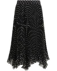 Valentino Garavani - Black Silk Skirt - Lyst