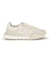 Dolce & Gabbana - Beige Calf Leather Bos Taurus Sneakers - Lyst