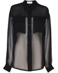 Saint Laurent - Silk Crepe Muslin Shirt - Lyst