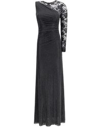 Self-Portrait - Lace And Rhinestone Long Dress - Lyst
