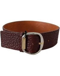 Gianfranco Ferré - Gf Ferre Wide Leather Waist Gold Silver Belt - Lyst