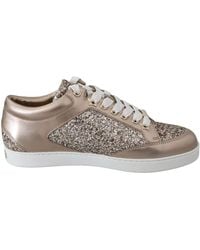 Jimmy Choo - Miami Ballet Pink Leather Sneakers - Lyst