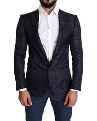Dolce & Gabbana - Elegant Silk Blend Martini Blazer - Lyst
