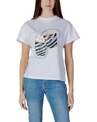 Guess - White Cotton T - Lyst