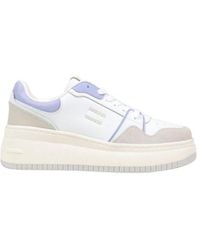 Tommy Hilfiger - White Suede Leather Chunky Sneakers - Lyst