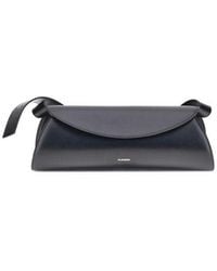 Jil Sander - Black Calf Leather Bos Taurus Shoulder Bag - Lyst