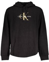 Calvin Klein - Black Cotton Sweatshirt - Lyst